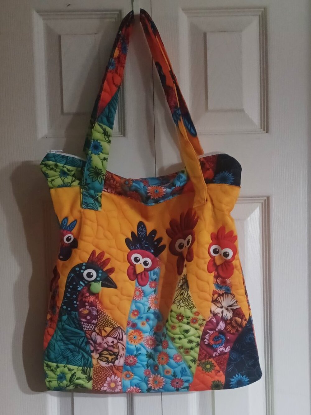 Silly Lined Chicken Tote - Picture 2 of 5